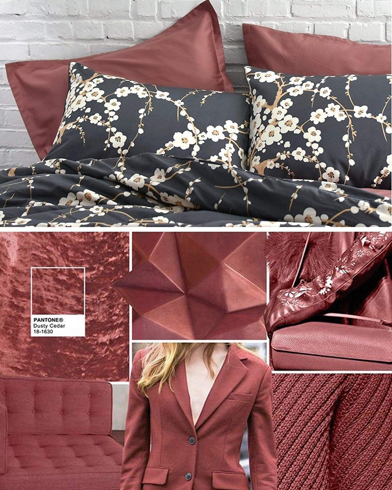 Eikei Solid Color Egyptian Cotton Duvet Cover Luxury Bedding Set High Thread Count Long Staple Sateen Weave Silky Soft Breathable Pima Quality Bed Linen (Dusty Cedar, King) - Image 5